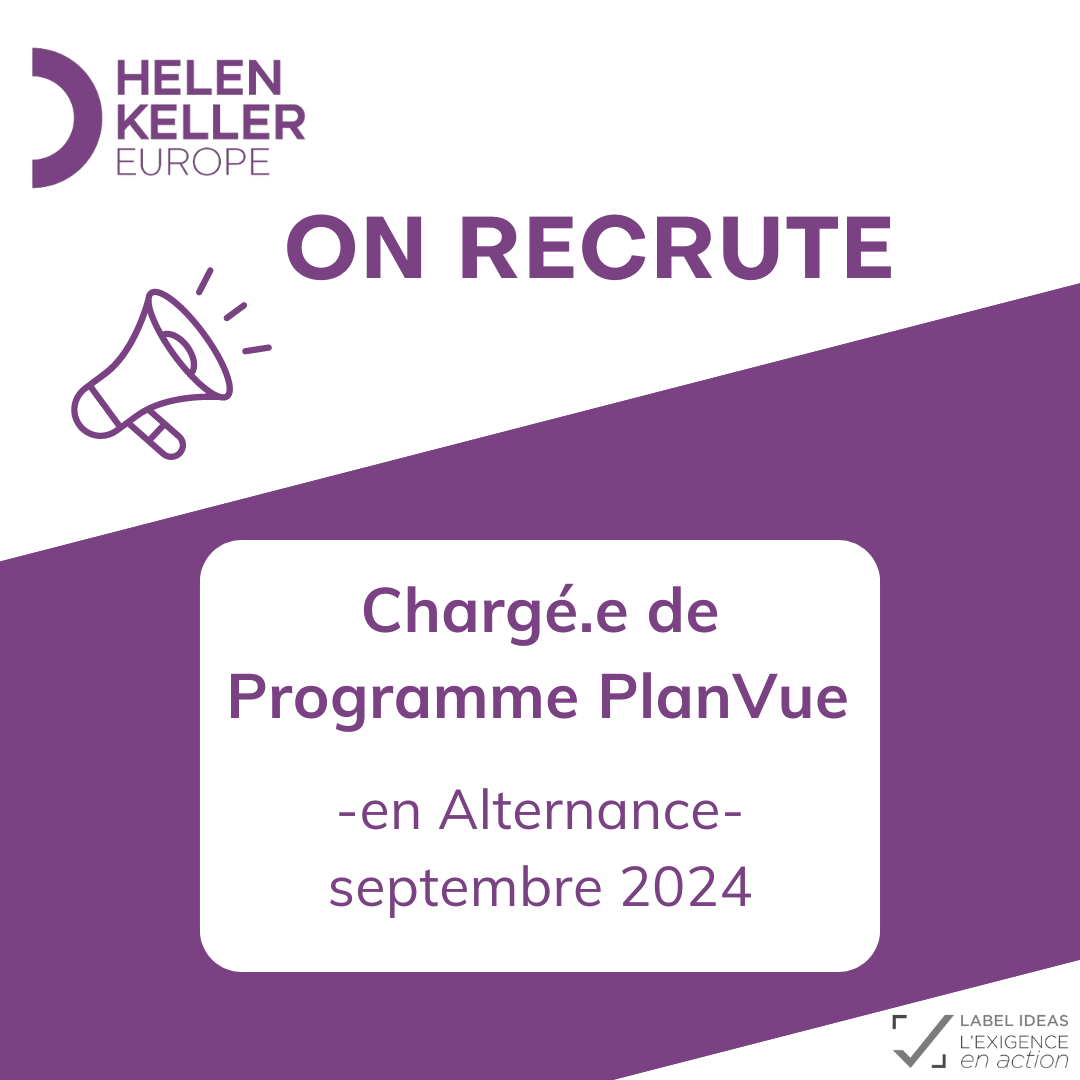 Helen Keller Europe recrute !