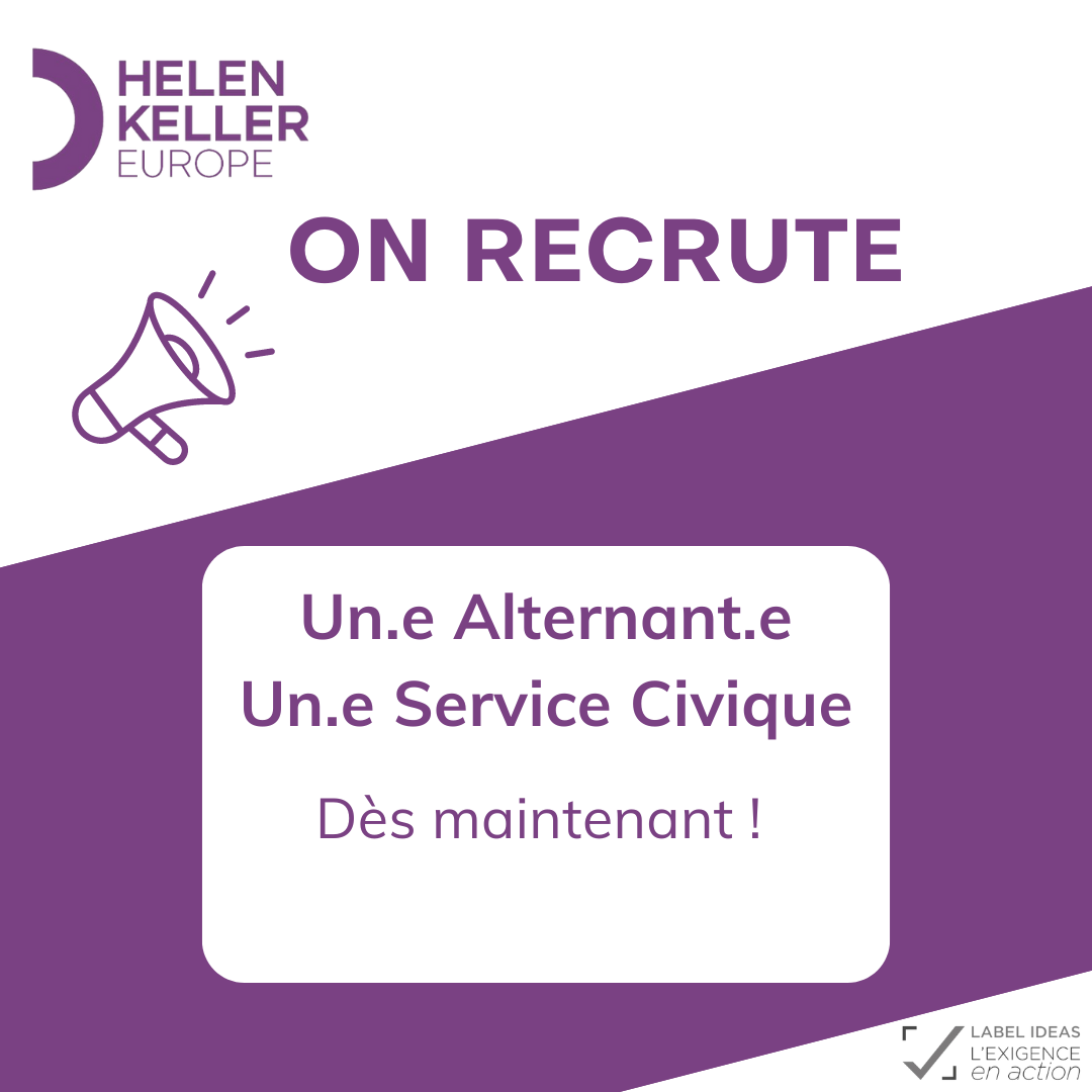 Helen Keller Europe recrute !